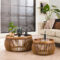 Designer Couchtisch Set Aus Holz – Baina (Zweiteilig) Intended For Couchtisch Holz