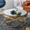 Runder Design Couchtisch Mit Rauchglas Platte – Atlona Within Couchtisch Gold Rund